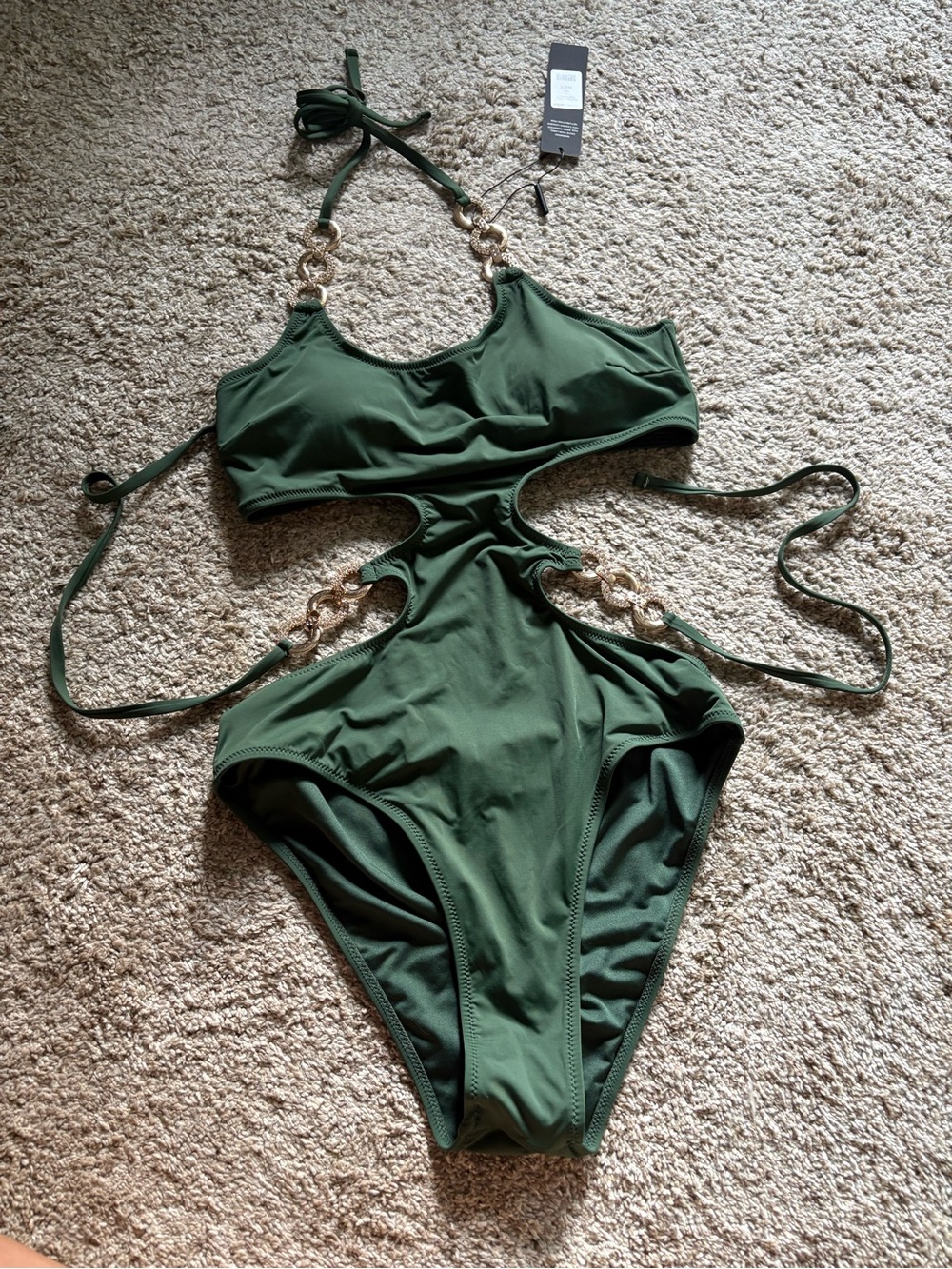 Green and Gold Swimsuit NWT